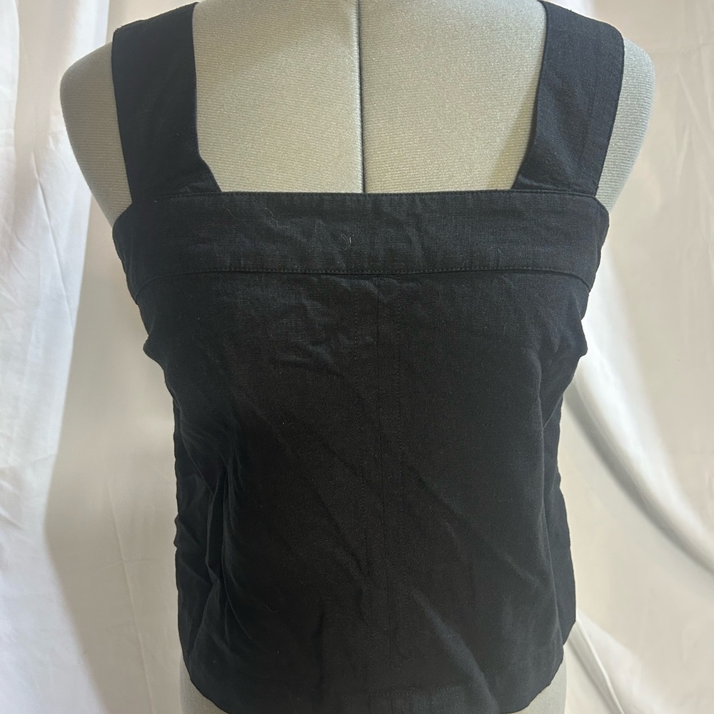 Black Fitted Bustier Tank Top